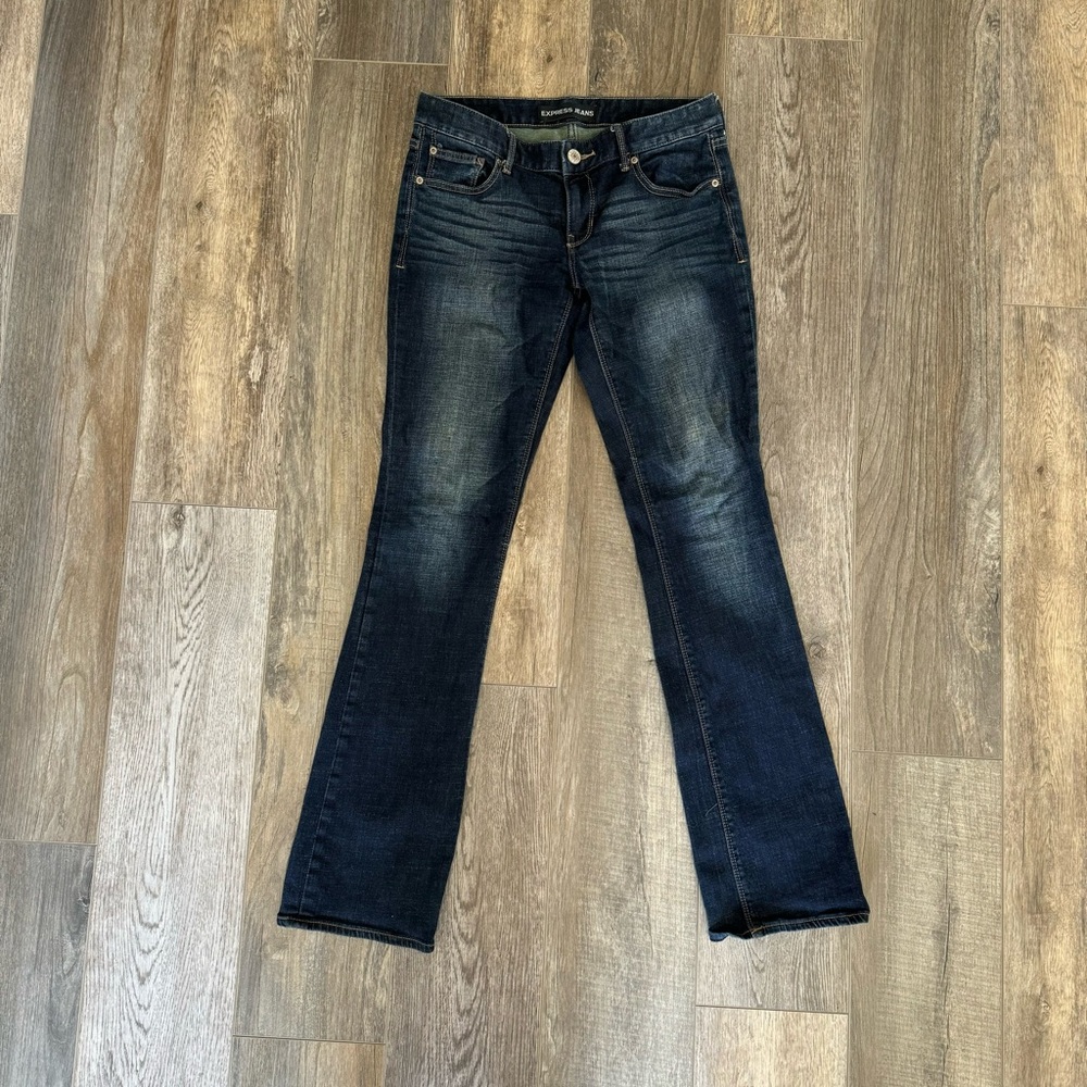 Express Barely Boot Low Rise Jeans